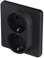 Розетка с заземлением без рамки Legrand Inspiria 1-м. 2 мод. антрацит картинка